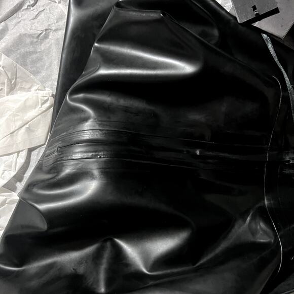 Versace Lattice High Waist Latex Leggings Sz 38/ US 2/ XS - Picture 6 of 11